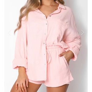 Solid Color Casual Two-piece Sets